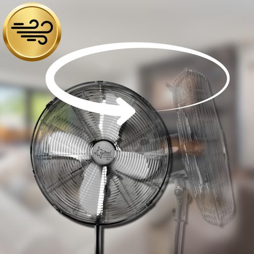 Álló ventilátor Fém csendes, erős, biztonságos Ø50 cm