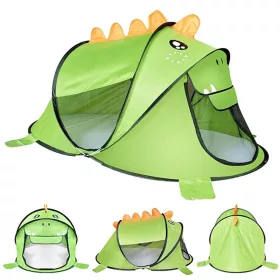   GYEREK SÁTOR ÖNTERÜLŐ DINOSZAURUSZ ZÖLD HÁZIKÓ KERTI HÁZ