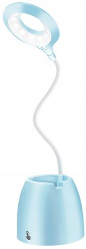 LED asztali lámpa rugalmas karral és rendszerezővel, kék