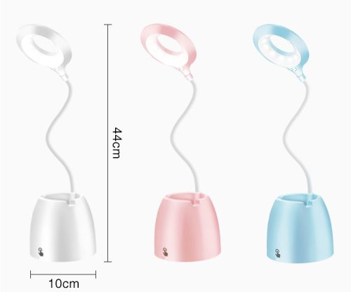 LED asztali lámpa rugalmas karral és rendszerezővel, kék