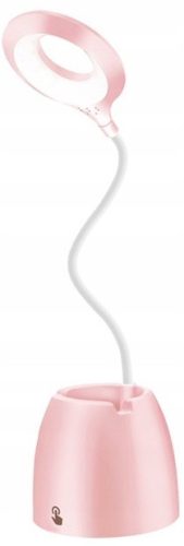 LED asztali lámpa rugalmas karral és rendszerezővel, rózsaszín