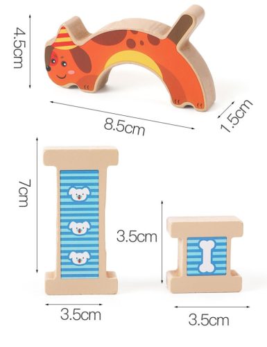 Fa egyensúlyozó kutyák ügyességi játék JHTOY-637