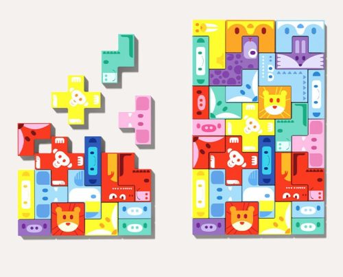 Noé bárkája: Kiegyensúlyozó hajó Tetris logikai árkádjáték Jhtoy-961