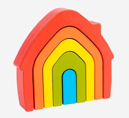 Fablokkos logikai játék Arcy Rainbow House JHTOY-283
