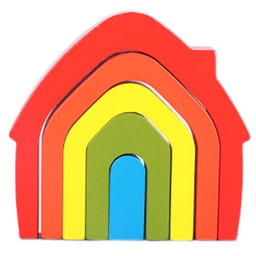 Fablokkos logikai játék Arcy Rainbow House JHTOY-283