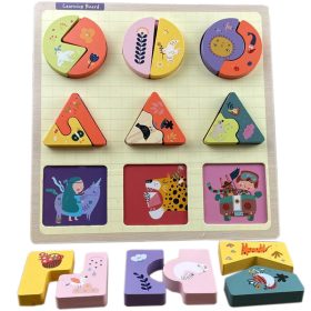 Oktató jellegű fa puzzle állatokkal ZKB-2053