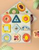 Oktatási célú fa puzzle geometriai figurák ZKB-2053