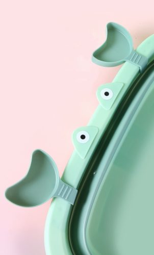 Nagy babakád összecsukható utazó szilikon zöld