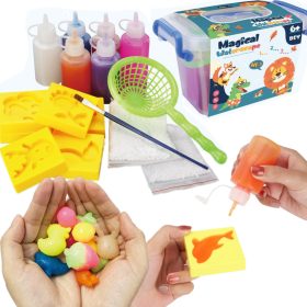   kreatív gyurmaszett gyerekeknek, 6 forma, színes zselé, többszínű