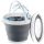 5 literes összecsukható szilikon vödör, BAKALU, szürke-fehér, 25x20cm