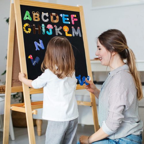 Mágneses latin ábécé, mágneses betűkészlet, hűtőmágnesek, 26 db.