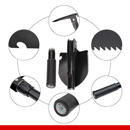 6 az 1-ben multifunkcionális összecsukható lapát kapa ásó