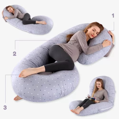 Pernă multifuncțională pentru femei însărcinate și care alăptează, 130x70cm