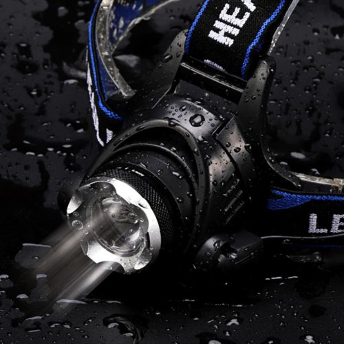 Nagy teljesítményű LED fejlámpa, T6 zseblámpa zoommal és 2 db nagy teljesítményű elemmel