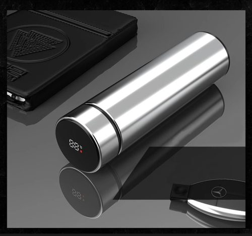 Termosz bögre, termosz, Smart LED, 500ml, ezüst