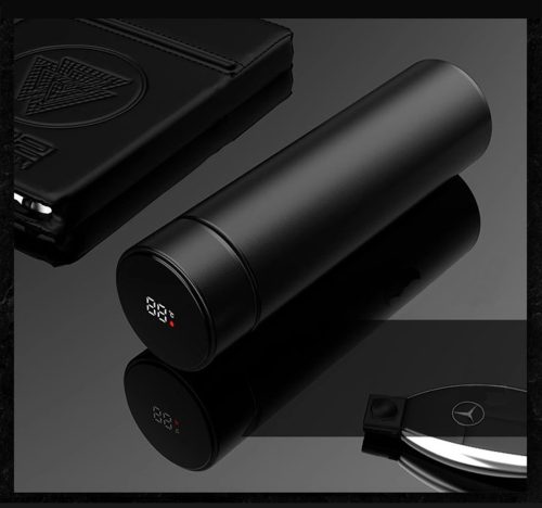 Termosz bögre, termosz, Smart LED, 500ml, fekete