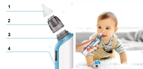 Elektromos orrszívó babáknak, kék