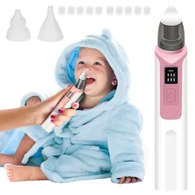 Aspirator nazal electric pentru nas curgător, roz
