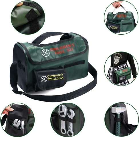 Gyerek Műhely barkácskészlet sisak, táskával