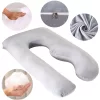 Pernă multifuncțională pentru femei însărcinate și care alăptează, în formă de "U", 140x70cm