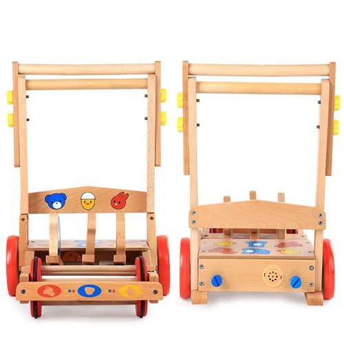 Fa babakocsi Interaktív ugráló állatok Állítható magasság