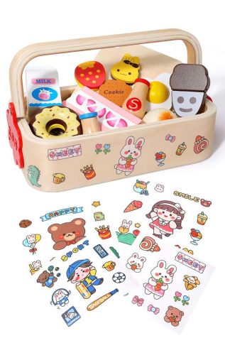 Gyerekjáték fa reggelizőkészlet