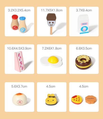 Gyerekjáték fa reggelizőkészlet