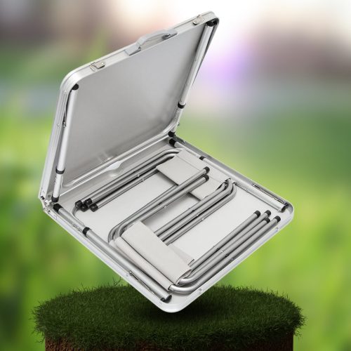 Utazógarnitúra, összecsukható asztal és 4 szék