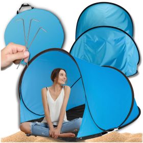 Nagy, összecsukható, UV-szűrős strandsátor