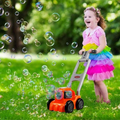 Gyerekjáték fűnyíró, automata szappanbuborék-gép + folyadék