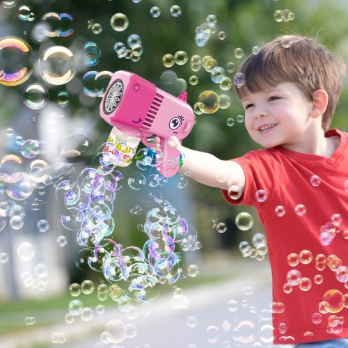 Szappanbuborék-pisztoly szappankészítő + rózsaszín unikornis