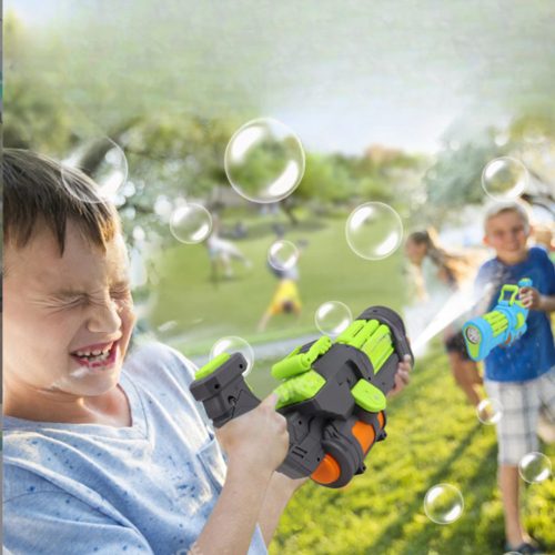 Bazooka Buborék- és Vízipisztoly Elektromos Automata 2W1 Zöld, Szürke, Zöld