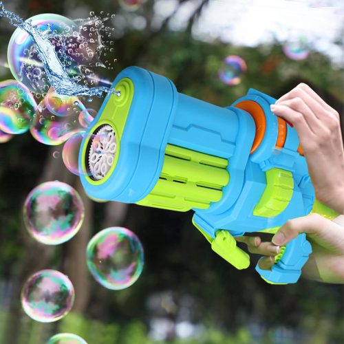 Bazooka Buborék- és Vízipisztoly Elektromos Automata 2W1 Kék Zöld