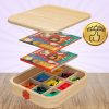 MÁGNESES MOZAIKOS FA DOBOZ MONTESSORI KREATÍV SZÓRAKOZÁS GYEREKEKNEK