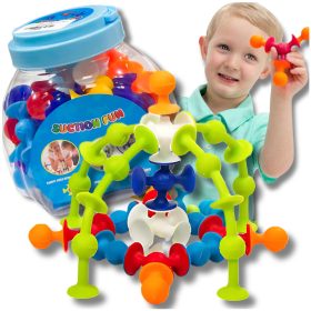   SZILIKON ÉPÍTŐKOCKÁK TAPADÓKORONGOKKAL 48 DARABOS GYERMEKEKNEK OKTATÓANYAG