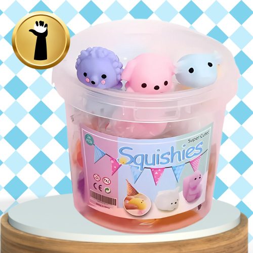 Squishy Mochi 12 darabos stresszoldó játékkészlet gyerekeknek