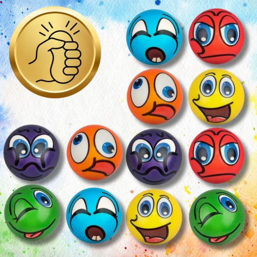 Szenzoros stresszoldó golyók 12 darabos, gyúrható, gyerekeknek és felnőtteknek