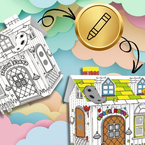 Gyerekeknek való építőjáték színezőkhöz, kreatív játéktollakkal