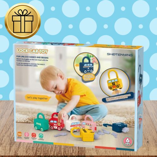 Oktató kirakós játék Verdák Lakat Kockák Montessori érzékszervi játék