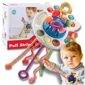   ÉRZÉKELŐS JÁTÉK BABÁKNAK 4 az 1-ben POLIP A GYERMEK ÉRZÉKEINEK FEJLESZTÉSÉRE