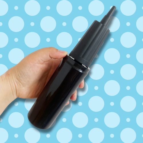 Fekete kézi pumpa, ideális lufik felfújásához, kicsi