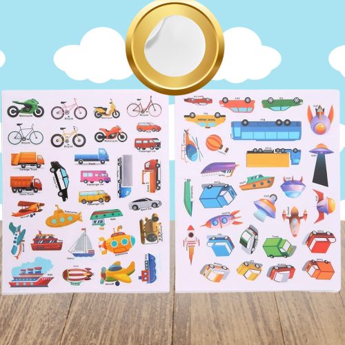 Szenzoros Jármű Matricafüzet Gyermekeknek Oktatási Utak