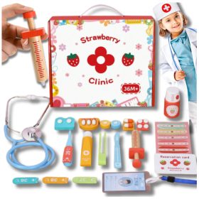   Fa Doktor Készlet Sztetoszkóppal, orvosos játék Kiegészítők