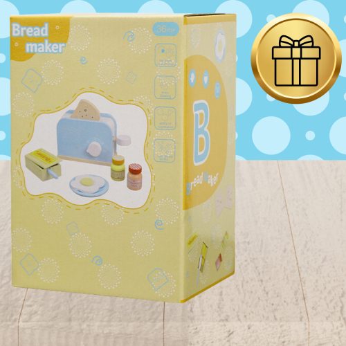 Gyerekek fa kenyérpirító játék reggelizőkészlet