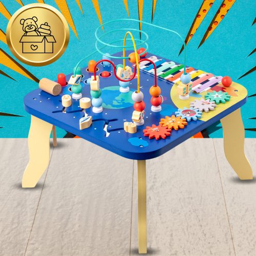 Fából készült zenélő asztal interaktív szenzoros gyerekeknek oktatási