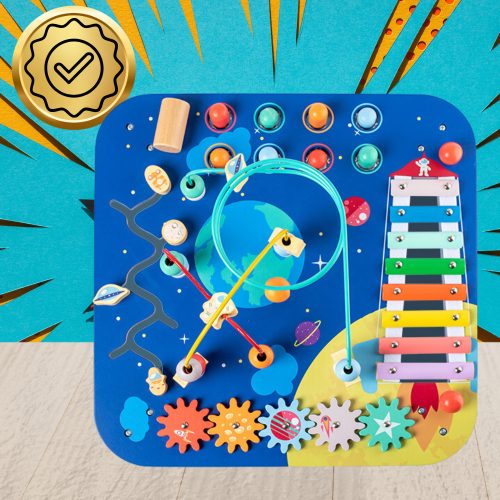 Fából készült zenélő asztal interaktív szenzoros gyerekeknek oktatási