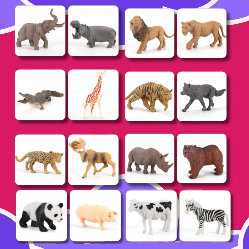 Játék Állatfigurák Safari, 58 db.