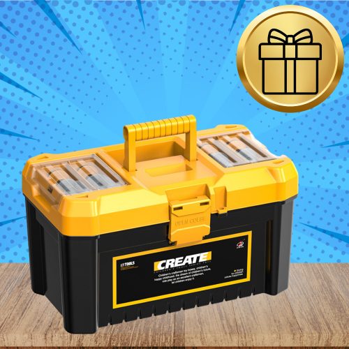 Nagy, barkács csavarhúzó szerszámosláda gyerekeknek