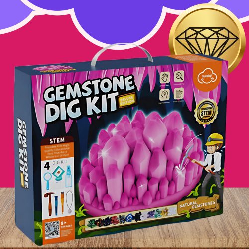 Kis régész készlet gyémánt kristály bánya ásatások kristályok