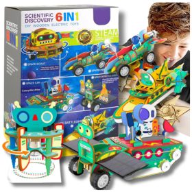   Elektronikai titkok Építs egy robotot 6W1 fa modell űrkészlet